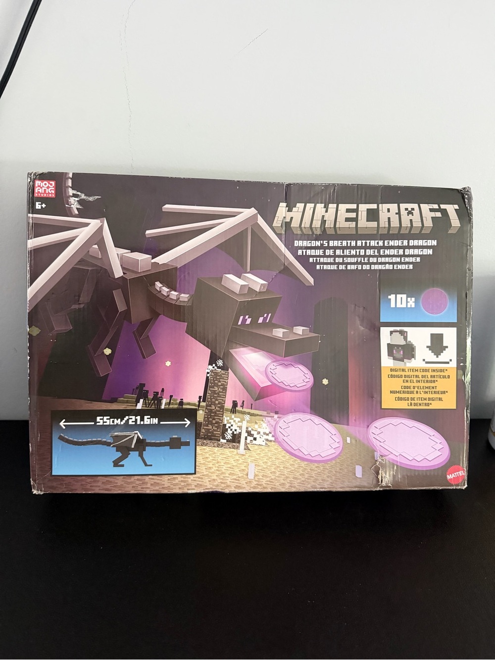 Minecraft Dragon's Breath Attack Ender Dragon Figure - Purple